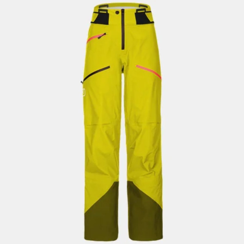 Brand New Ortovox 3L DEEP SHELL  PANTS in "Dirty Daisy" Women's Ski Snowboard